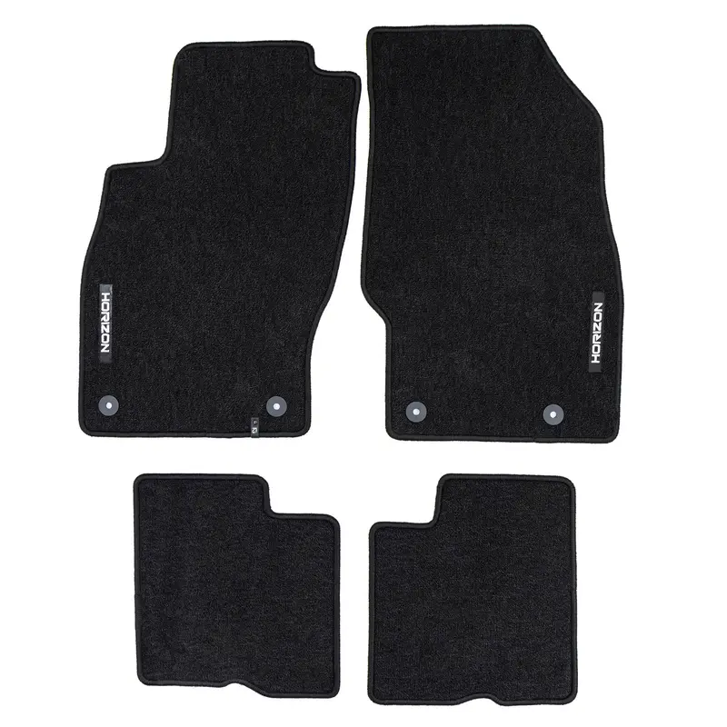 Tapis de sol pour Opel Corsa D 2006-2014 / Corsa E 2014-2019 Velours Noir 4Pcs