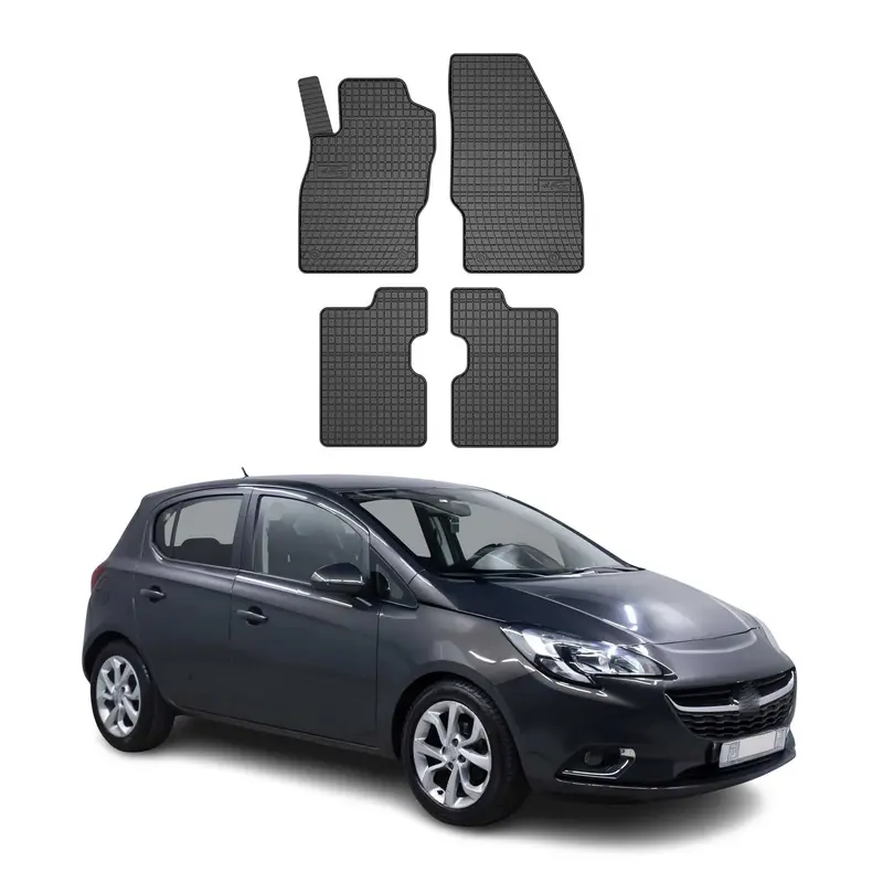 Tapis de Sol pour Opel Corsa E 2014-2019 Caoutchouc Noir