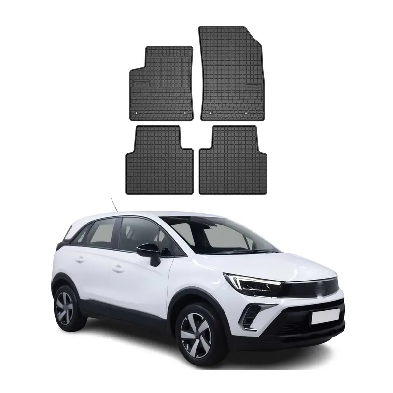 Tapis de Sol pour Opel Crossland 2017-2024 Caoutchouc Noir