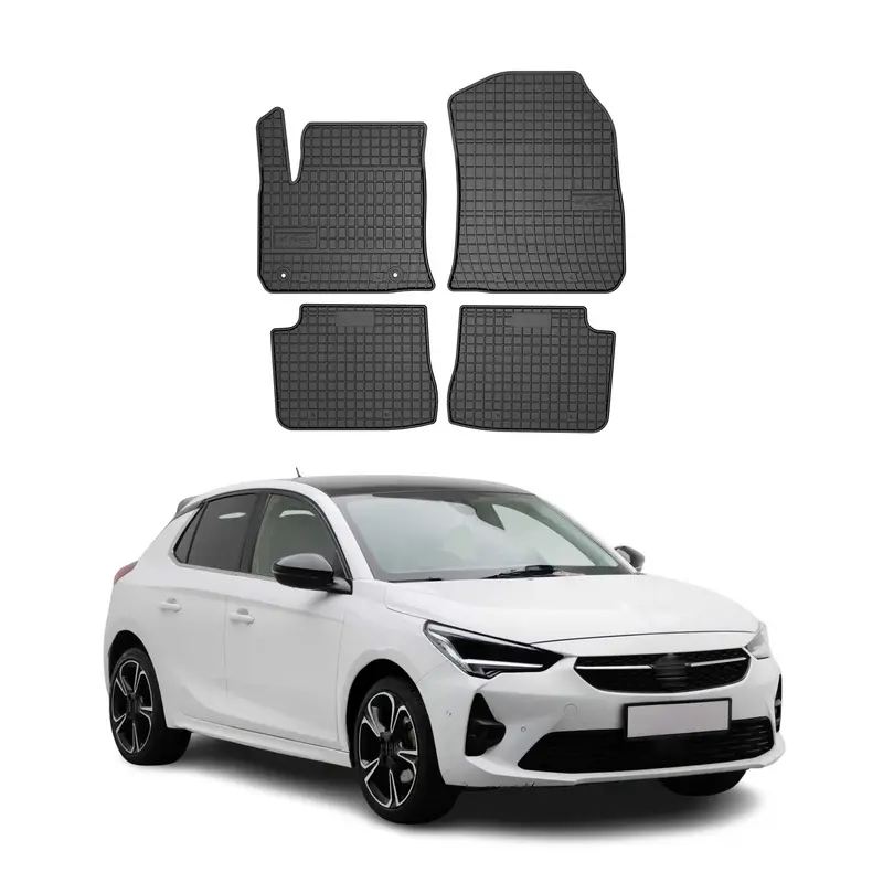 Tapis de Sol pour Opel e-Corsa 2019-2026 Caoutchouc Noir