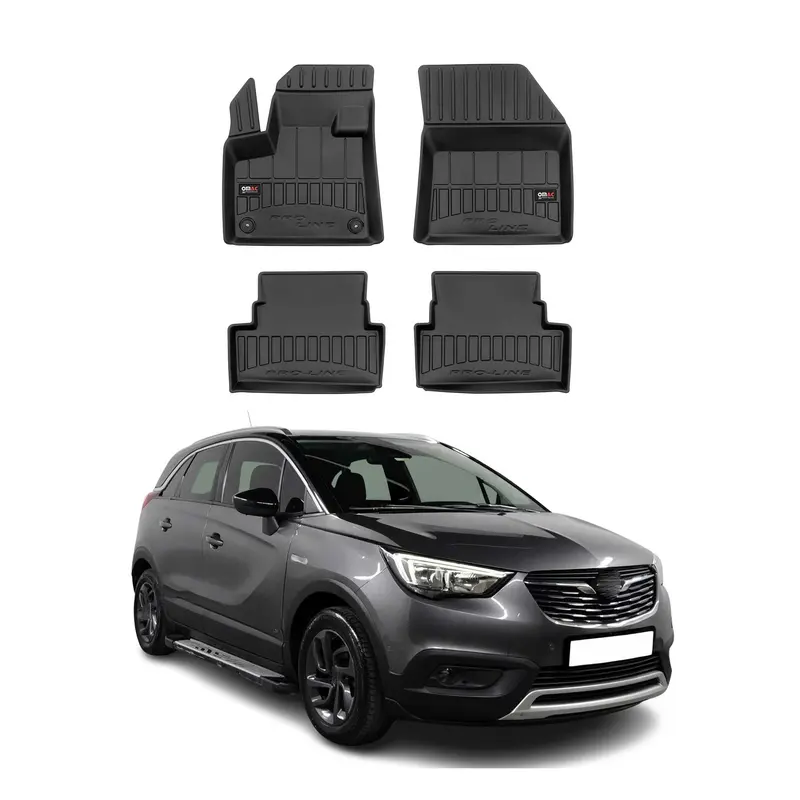 Tapis de Sol pour Opel Grandland 2017-2024 Caoutchouc TPE Noir
