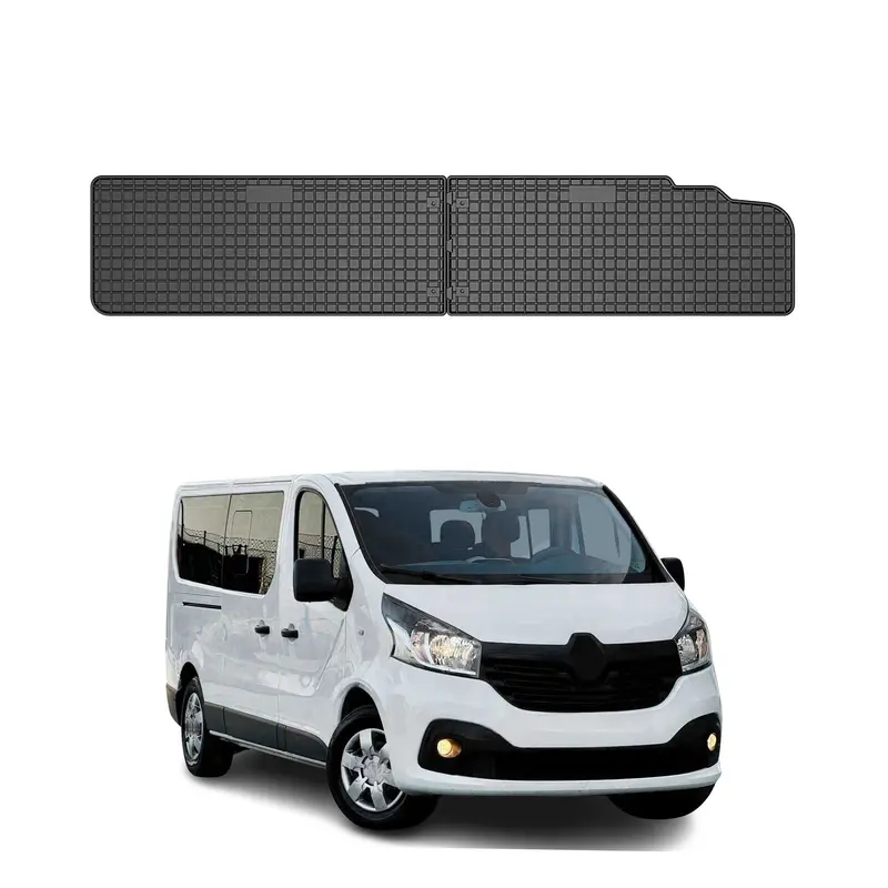 Tapis de Sol pour Opel Vivaro B 2014-2019 Convient à 3ème rangée Noir