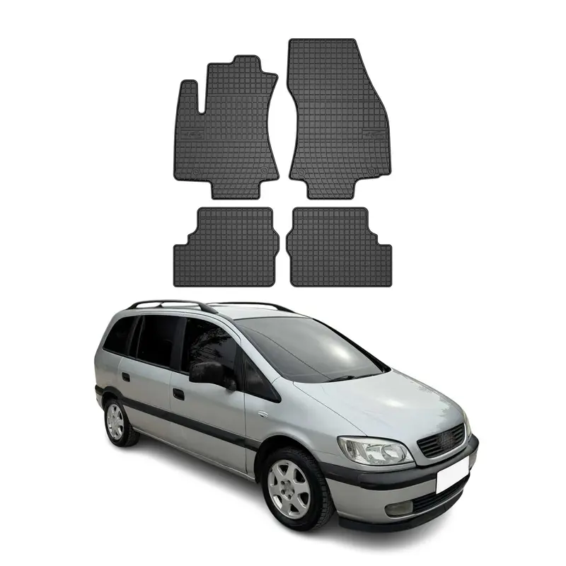 Tapis de Sol pour Opel Zafira A 1999-2005 Caoutchouc Noir