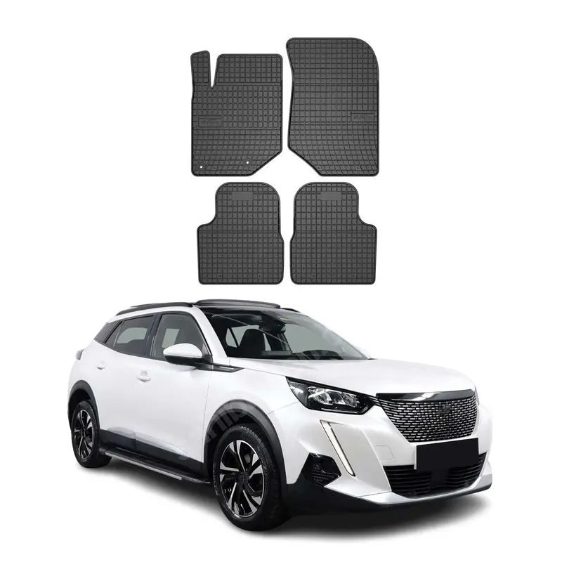 Tapis de Sol pour Peugeot 2008 2019-2026 Caoutchouc Noir