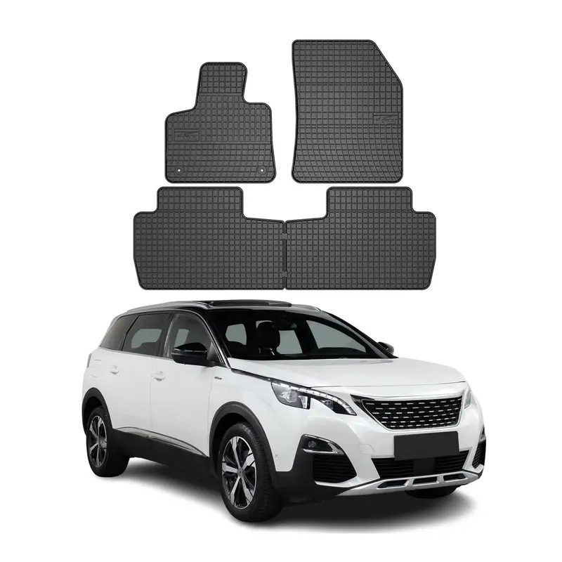 Tapis de Sol pour Peugeot 5008 2017-2024 Caoutchouc Noir