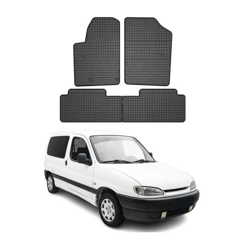 Tapis de Sol pour Peugeot Partner 1996-2009 OMAC Noir Caoutchouc