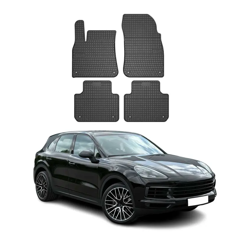 Tapis de Sol pour Porsche Cayenne 2019-2026 Caoutchouc Noir