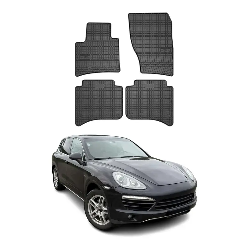 Tapis de Sol pour Porsche Cayenne II 2010-2017 OMAC Noir Caoutchouc