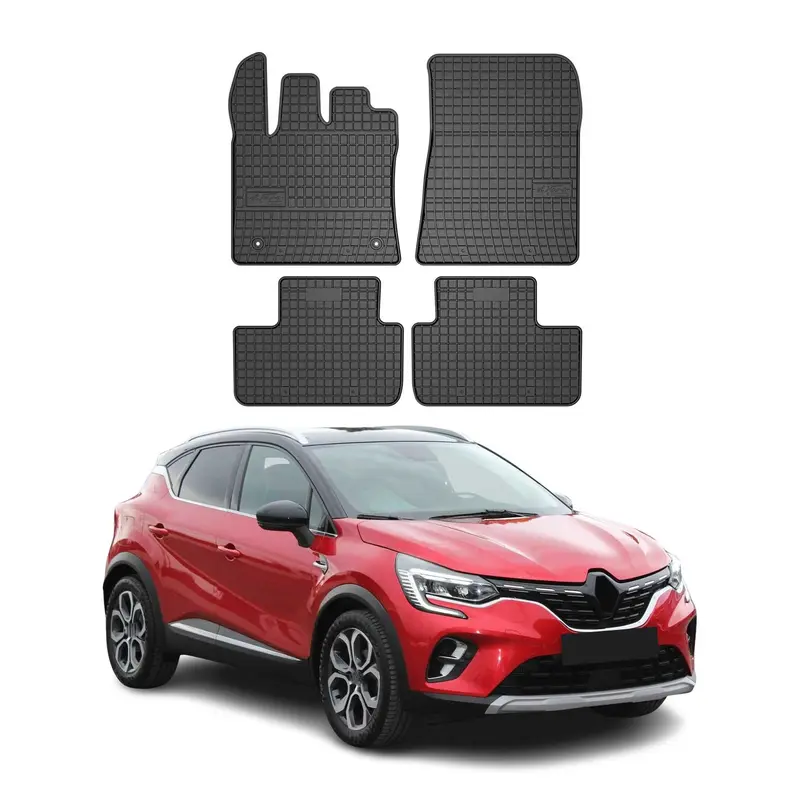 Tapis de Sol pour Renault Captur 2019-2026 Caoutchouc Noir