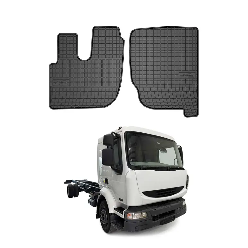 Tapis de Sol pour Renault Midlum 1997-2013 Caoutchouc Noir