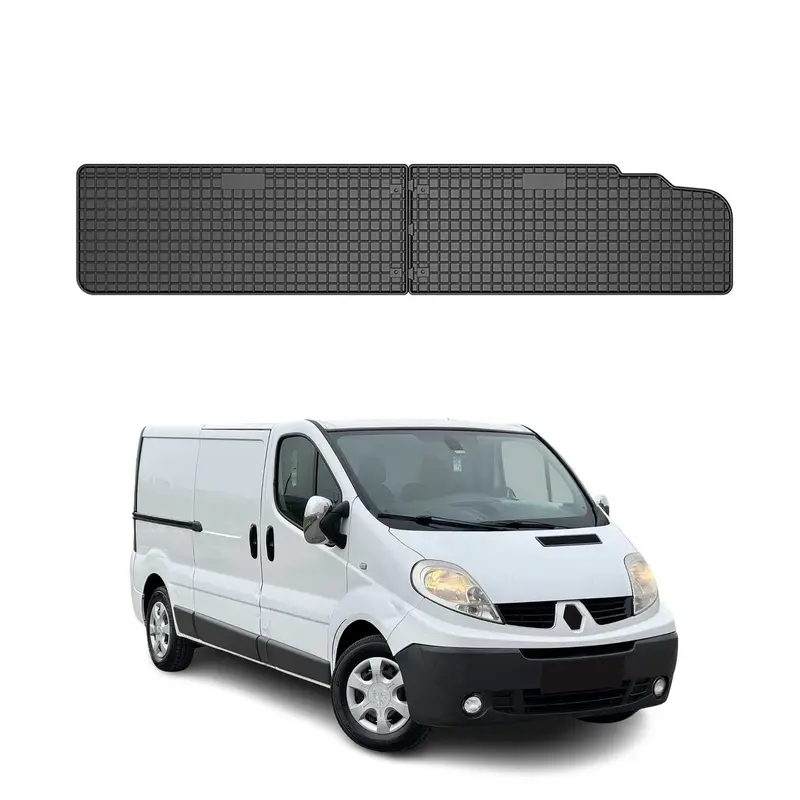 Tapis de Sol pour Renault Trafic 2001-2014 3e rangée en Caoutchouc Noir