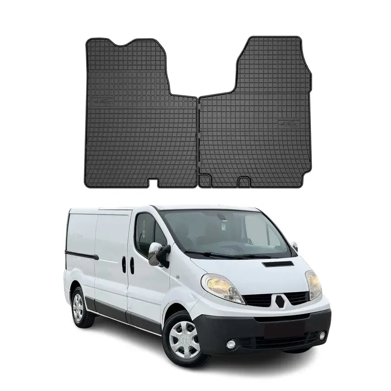 Tapis de Sol pour Renault Trafic 2001-2014 Noir Caoutchouc