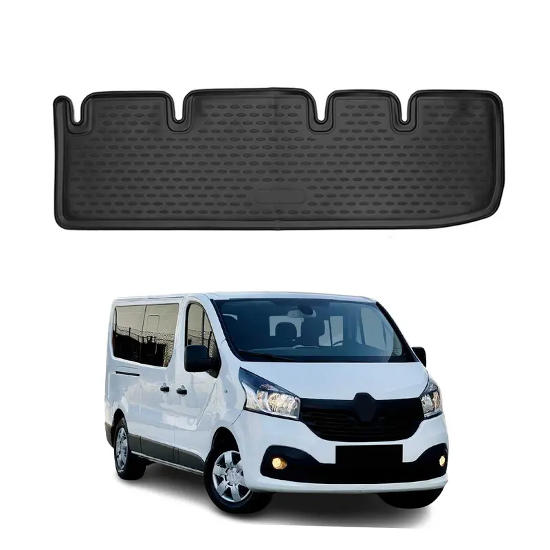 Tapis de sol pour Renault Trafic III 2014-2026 2ème rangée TPE 3D Noir 1Pcs