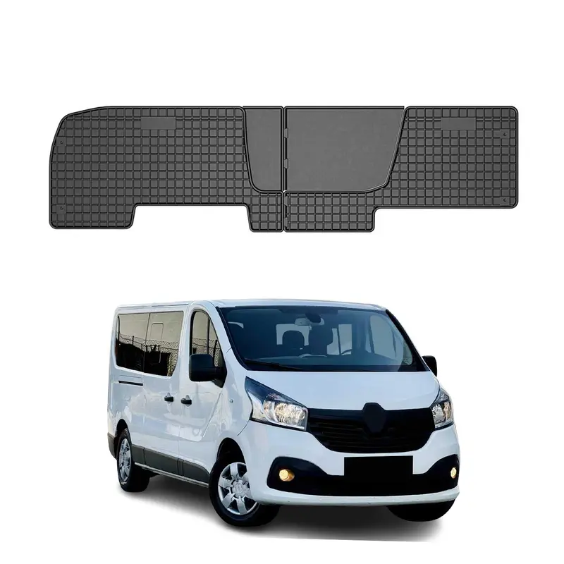 Tapis de Sol pour Renault Trafic III 2014-2026 Convient à 2ème rangée Noir