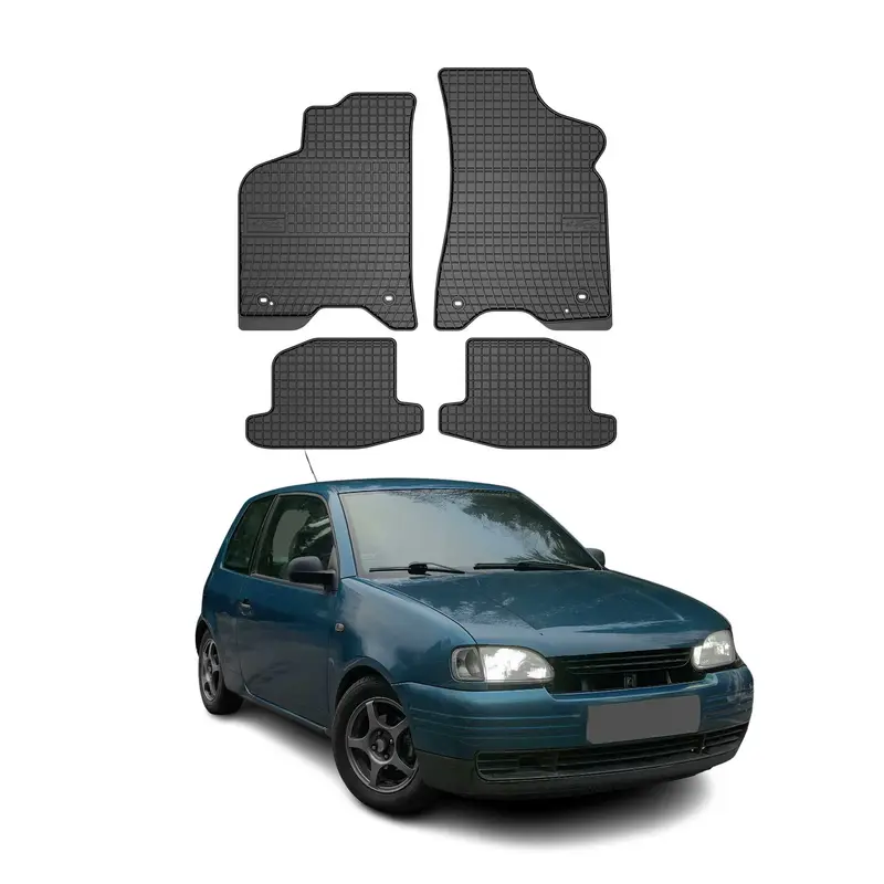 Tapis de Sol pour Seat Arosa 1997-2005 Caoutchouc Noir