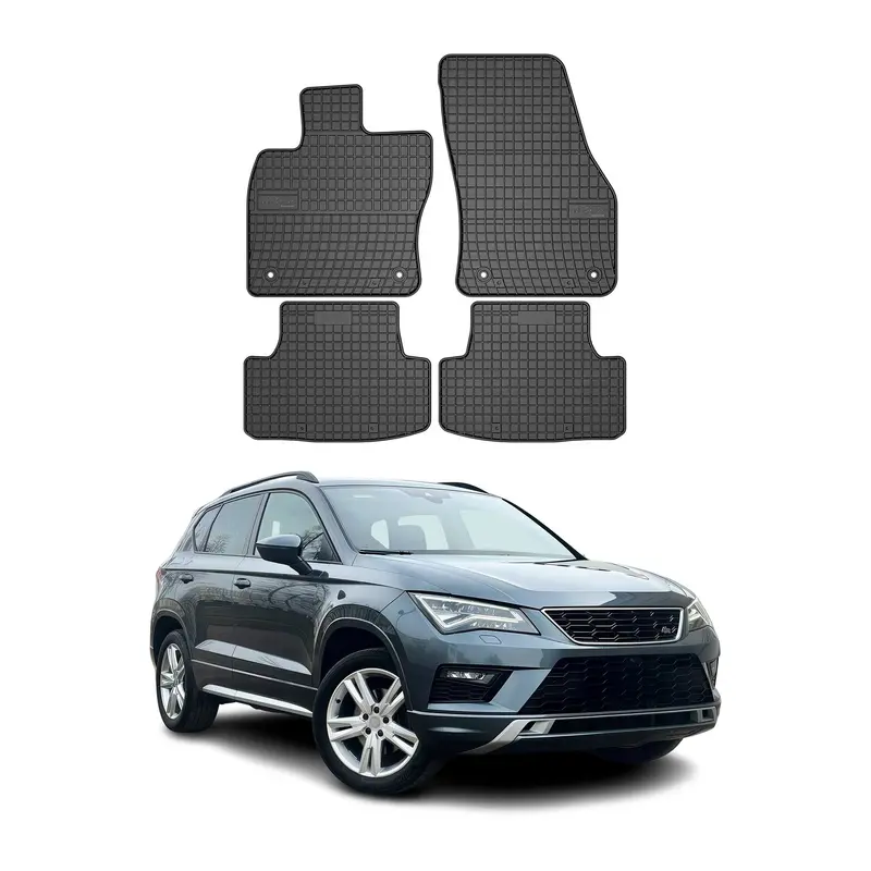 Tapis de Sol pour Seat Ateca 2016-2026 Caoutchouc Noir