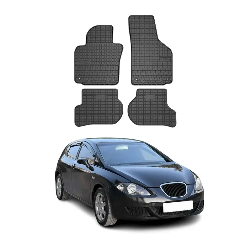 Tapis de Sol pour Seat Leon II 2005-2013 OMAC Noir Caoutchouc