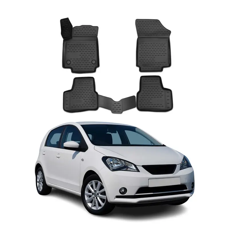 Tapis de Sol pour Seat Mii 2011-2021 Caoutchouc TPE Noir