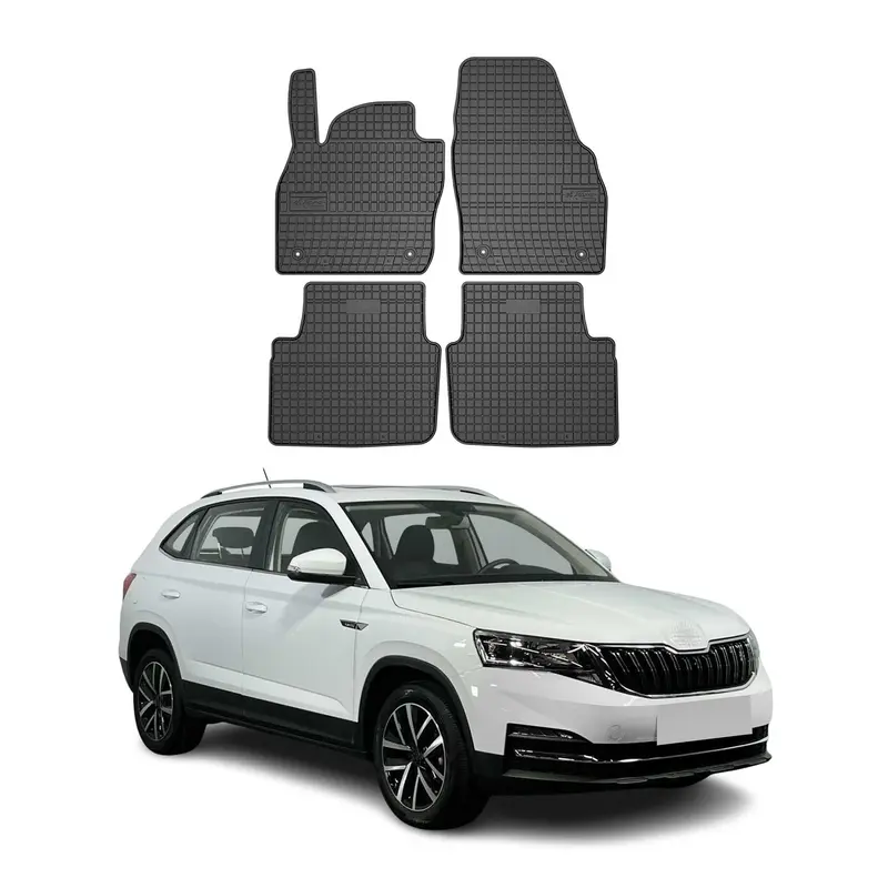 Tapis de Sol pour Skoda Kamiq 2019-2026 Caoutchouc Noir