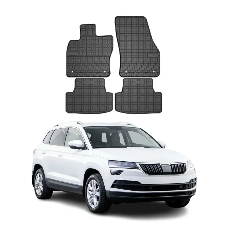 Tapis de Sol pour Skoda Karoq 2017-2026 OMAC Noir Caoutchouc