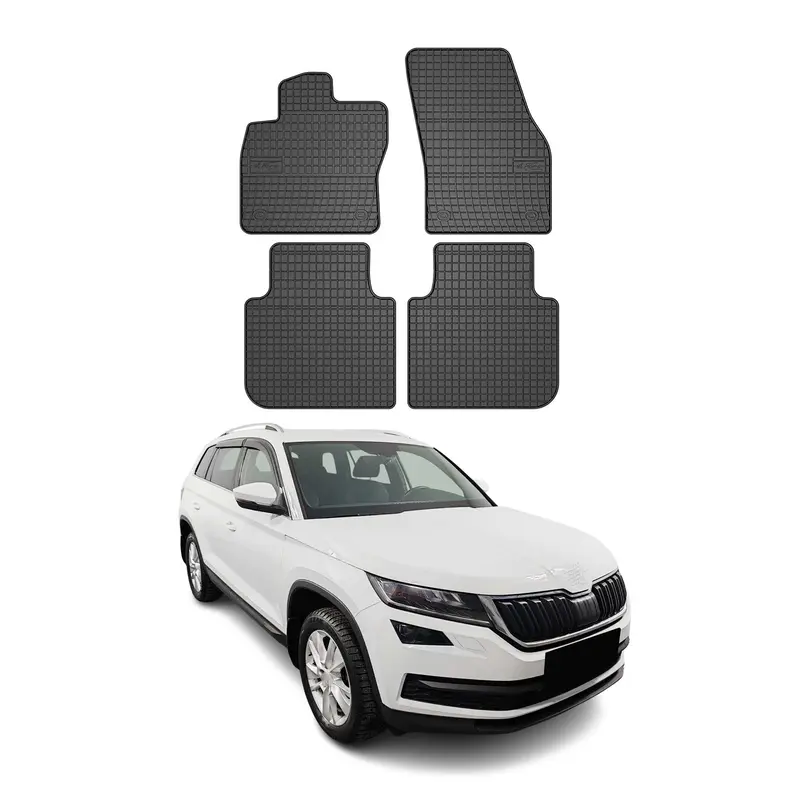Tapis de Sol pour Skoda Kodiaq 2016-2024 OMAC Noir Caoutchouc