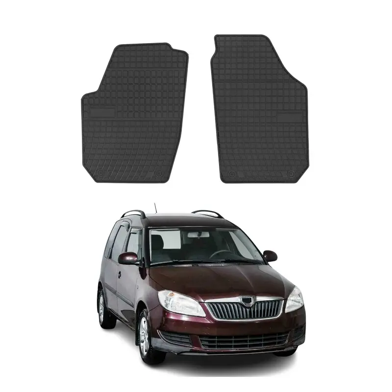Tapis de Sol pour Skoda Roomster 2007-2015 Caoutchouc Noir