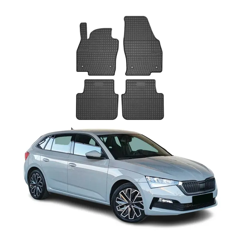 Tapis de Sol pour Skoda Scala 2019-2026 Caoutchouc Noir