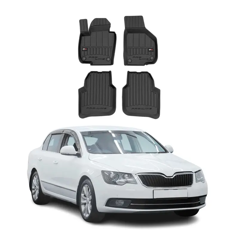 Tapis de Sol pour Skoda SuperB 2008-2015 TPE Noir
