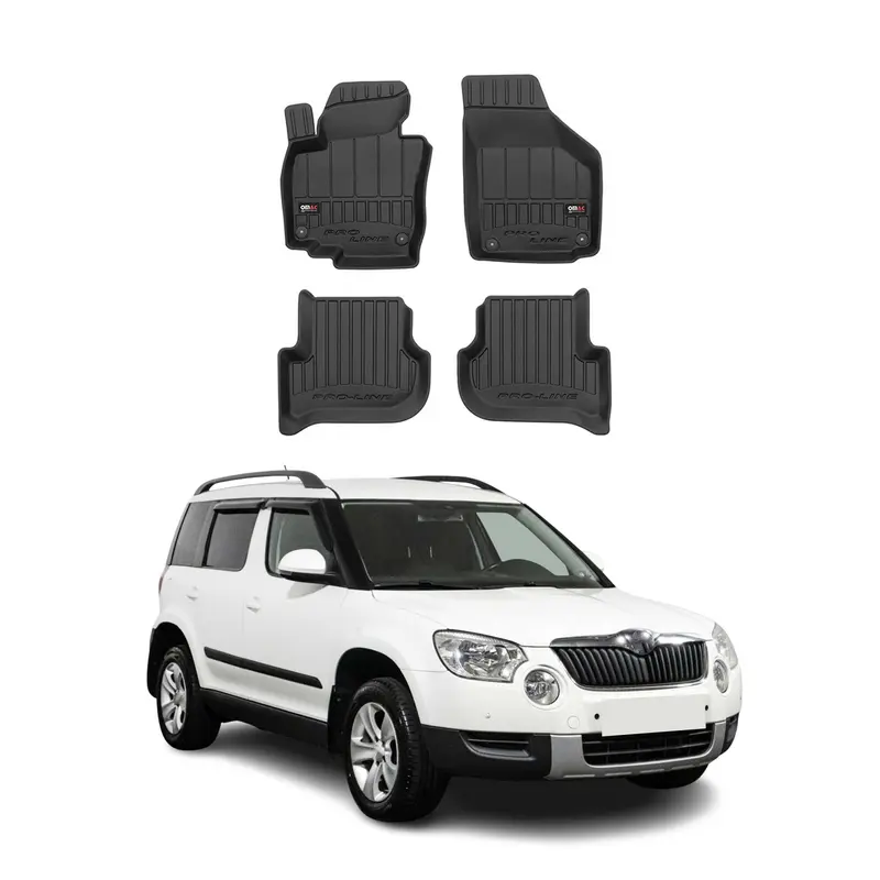 Tapis de Sol pour Skoda Yeti 2009-2017 Caoutchouc TPE Noir