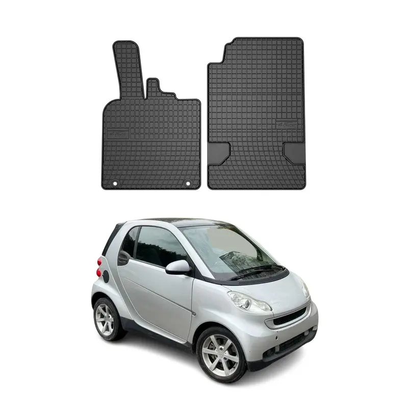 Tapis de Sol pour Smart Fortwo 2007-2014 Caoutchouc Noir