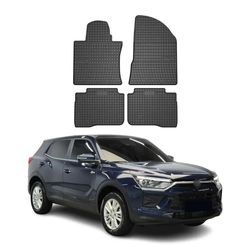 Tapis de Sol pour Ssangyong Korando 2019-2026 Caoutchouc Noir