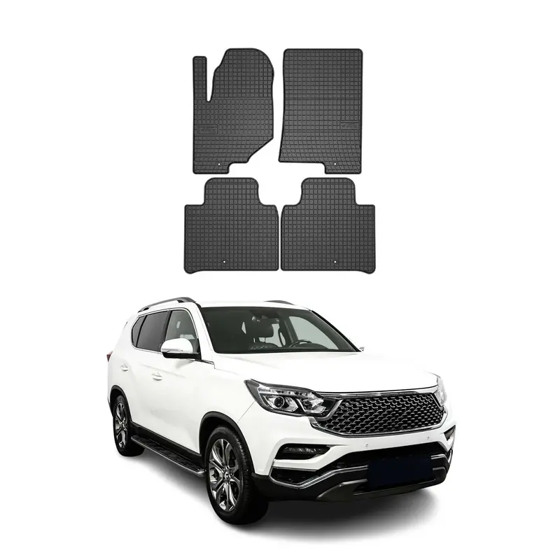 Tapis de Sol pour Ssangyong Rexton 2017-2026 Caoutchouc Noir