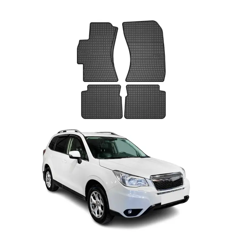 Tapis de Sol pour Subaru Forester IV 2013-2018 Caoutchouc Noir