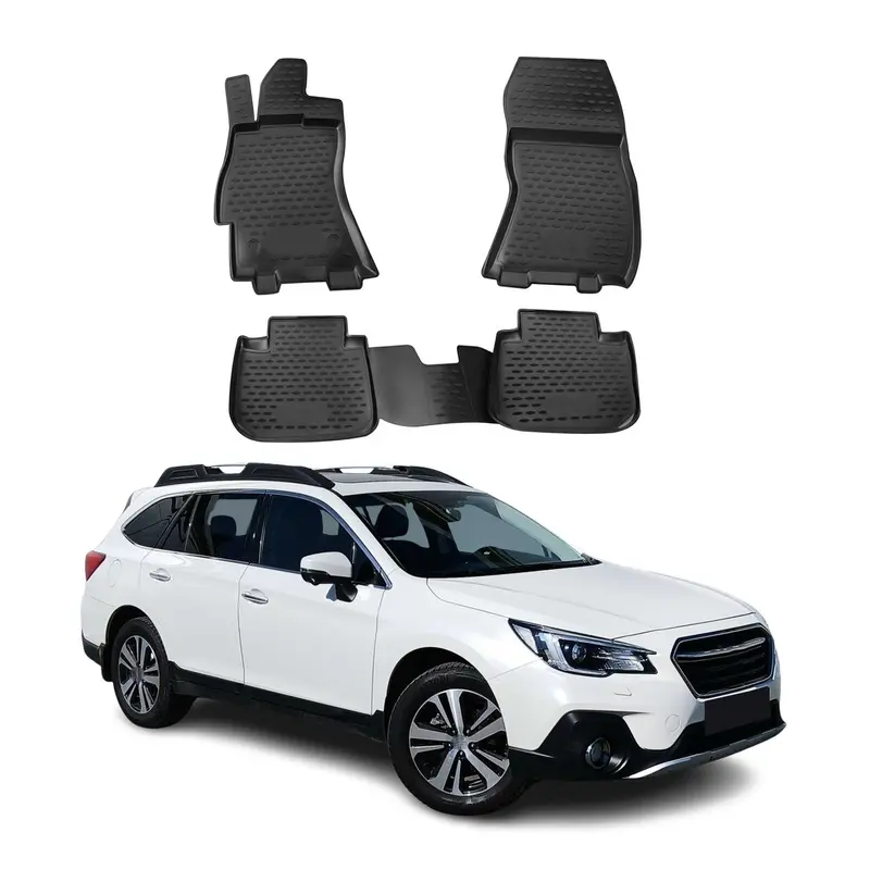 Tapis de sol pour Subaru Outback 2015-2019 en caoutchouc TPE 3D Noir 4Pcs