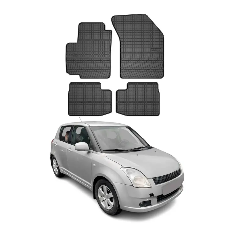 Tapis de Sol pour Suzuki Swift III 2005-2010 OMAC Noir Caoutchouc