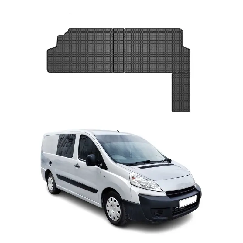 Tapis de Sol pour Toyota Proace 2013-2016 OMAC Caoutchouc Noir 2x