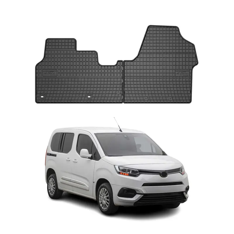 Tapis de Sol pour Toyota Proace 2016-2026 Convient à 1ème rangée Noir Caoutchouc
