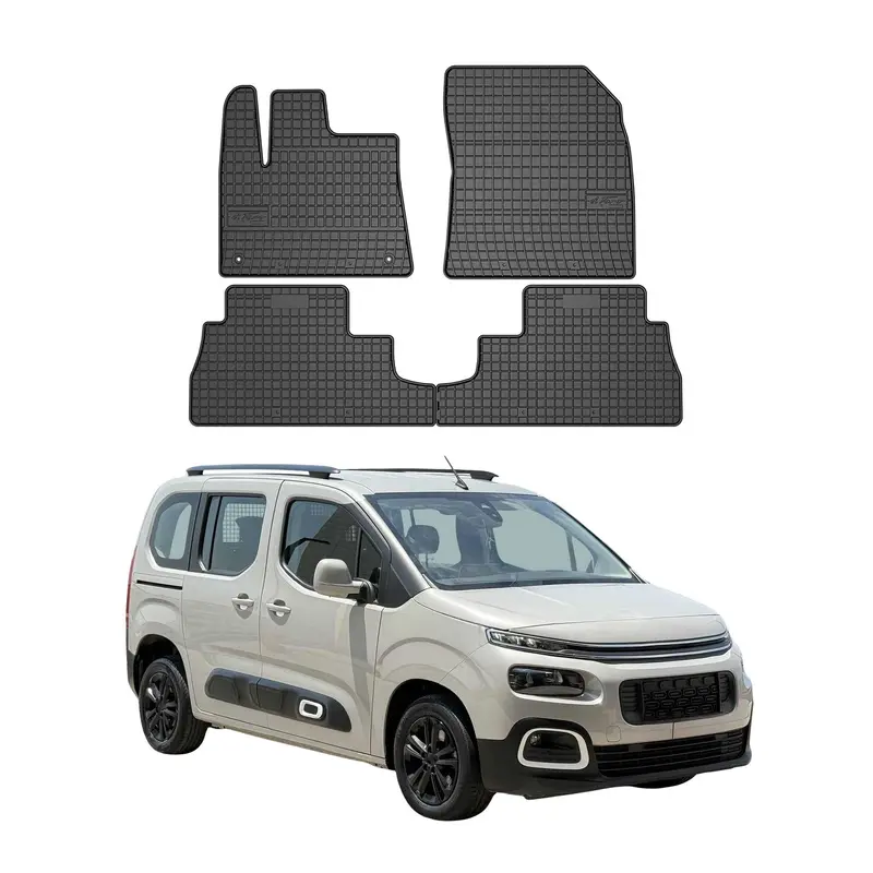 Tapis de Sol pour Toyota Proace City 2019-2026 Noir Caoutchouc 4pcs