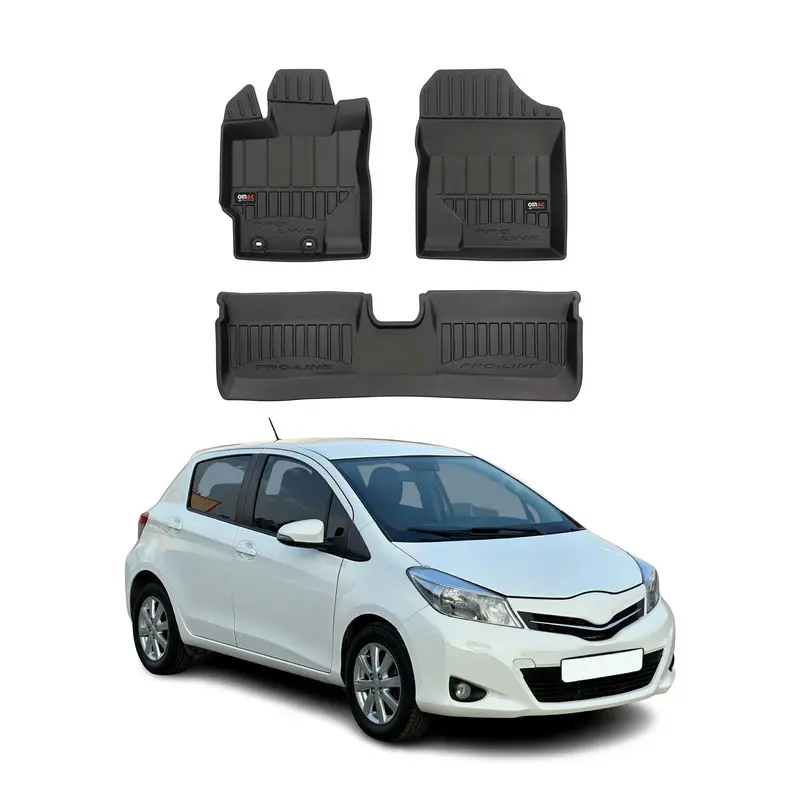 Tapis de Sol pour Toyota Yaris 2011-2019 Caoutchouc TPE Noir