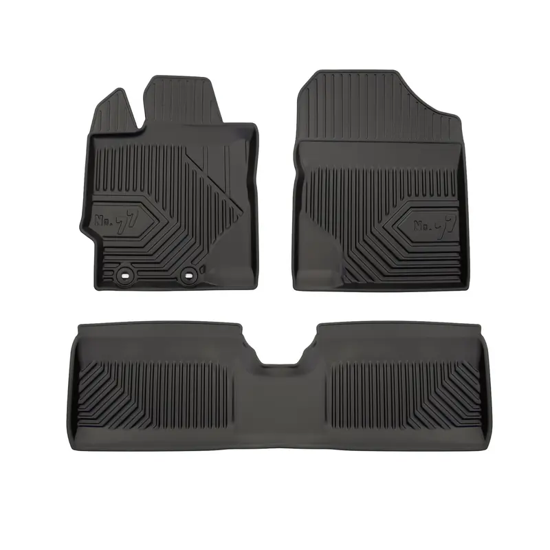 Tapis de sol pour Toyota Yaris III 3türig 2011-2020 sauf hybrid TPE Noir 3Pcs