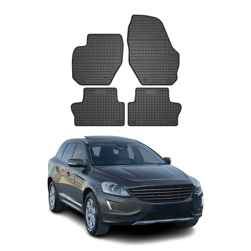 Tapis de Sol pour Volvo XC60 2008-2017 Caoutchouc Noir