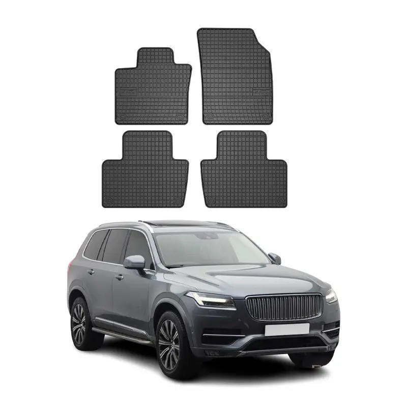 Tapis de Sol pour Volvo XC90 2015-2026 Caoutchouc Noir
