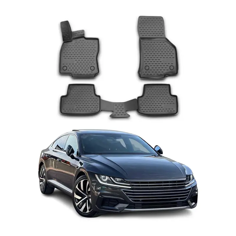 Tapis de Sol pour VW Arteon 2017-2024 Caoutchouc TPE Noir