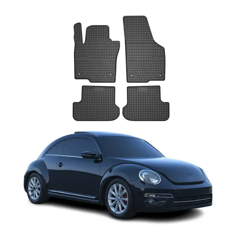 Tapis de Sol pour VW Beetle 2011-2019 Caoutchouc Noir