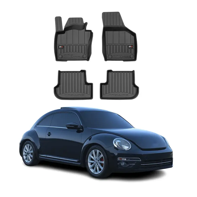 Tapis de Sol pour VW Beetle 2011-2019 Caoutchouc TPE Noir