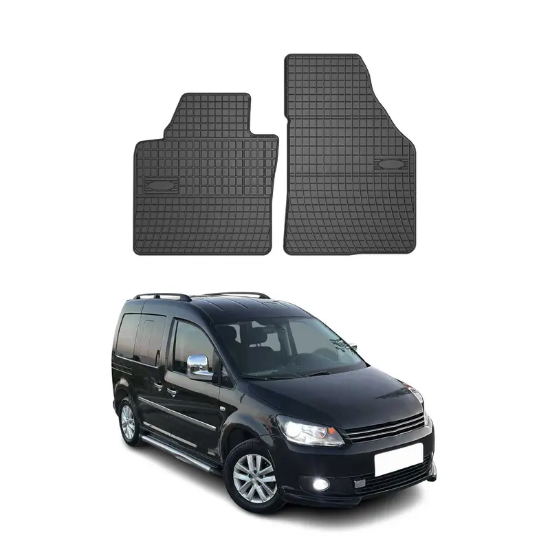 Tapis de Sol pour VW Caddy Touran 2003-2020 Caoutchouc Noir