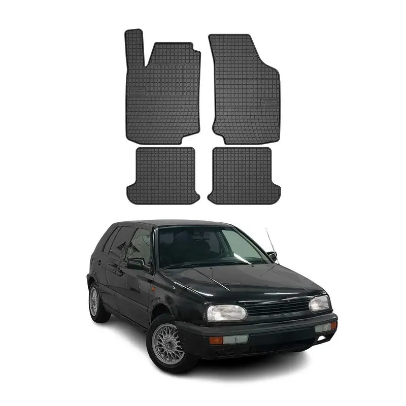 Tapis de Sol pour VW Golf 1991-1999 Caoutchouc Noir