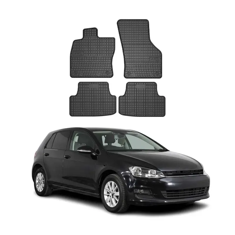 Tapis de Sol pour VW Golf 2012-2020 Caoutchouc Noir