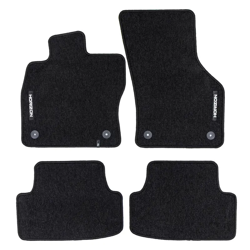Tapis de sol pour VW Golf mk7 2012-2019 / Golf mk8 2019-2026 Velours Noir 4Pcs