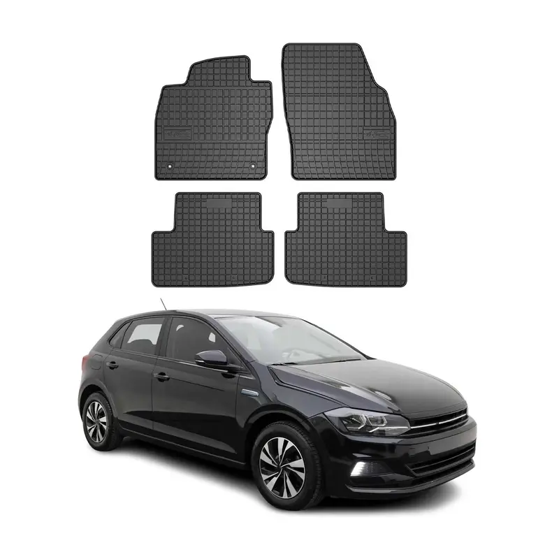 Tapis de Sol pour VW Polo 2017-2026 Caoutchouc Noir
